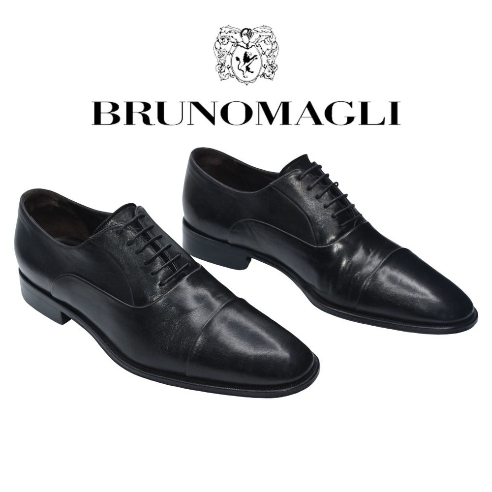 Handmade Bruno Magli Mens Dress Cap-Toe Oxfords - Made in Italy - Classy & Chic!